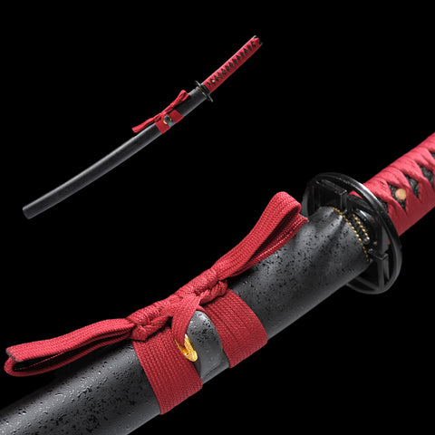 Hand Forged Japanese Wakizashi Sword 1095 High Carbon Steel Strong Full Tang Battle Ready-COOLKATANA-SL-1232-U