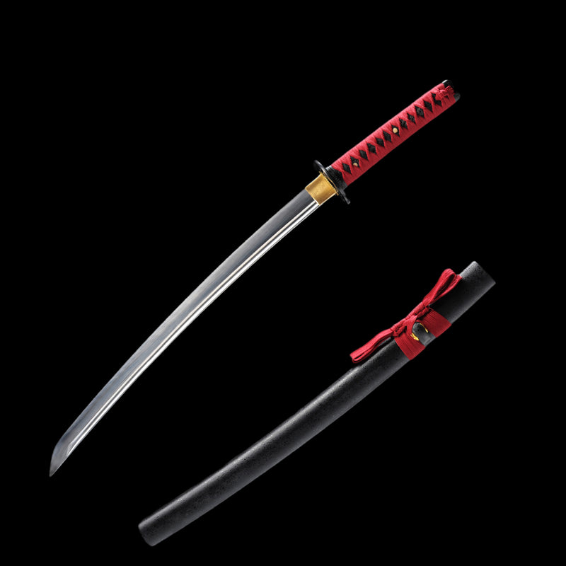 Hand Forged Japanese Wakizashi Sword 1095 High Carbon Steel Strong Full Tang Battle Ready - COOLKATANA 