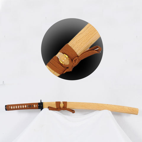 Hand Forged Japanese Wakizashi Sword Blue Blade Folded Steel Iron Tsuba Full Tang Sharp-COOLKATANA-SL-1259-U