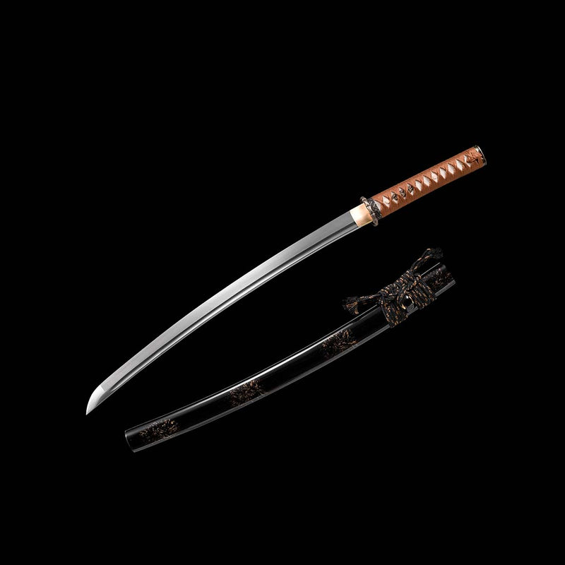 Hand Forged Japanese Wakizashi Sword Damascus Folded Steel Full Tang - COOLKATANA 