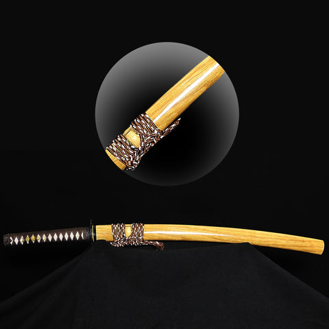 Hand Forged Japanese Wakizashi Sword Folded Steel Blade Razor Sharp Iron Fittings-COOLKATANA-SL-1406-U