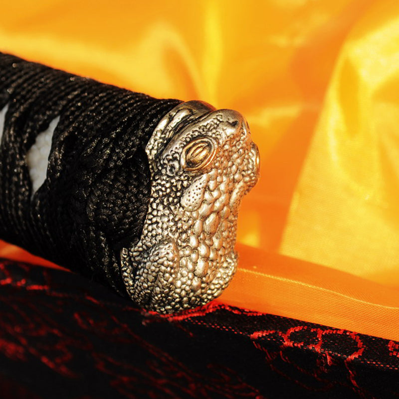 Hand Forged Japanese Wakizashi Sword Honsanmai 1095 Carbon Steel+Folded Clay Tempered Steel - COOLKATANA 
