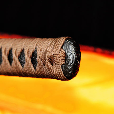 Hand Forged Japanese Wakizashi Sword Honsanmai 1095 Carbon Steel+Folded Clay Tempered Steel-COOLKATANA-SL-326-U