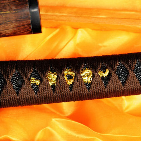 Hand Forged Japanese Wakizashi Sword Honsanmai 1095 Carbon Steel+Folded Clay Tempered Steel-COOLKATANA-SL-326-U