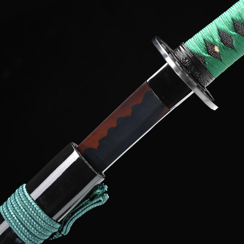Hand Forged Japanese Wakizashi Sword Short Sword Clay Tempered 1095 Steel Black Blade Functional-COOLKATANA