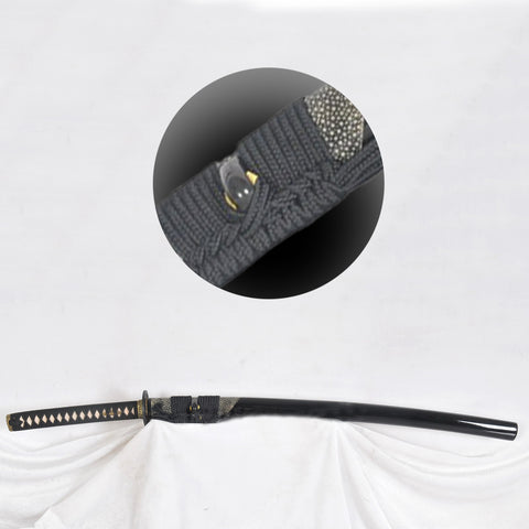 Hand Forged Kobuse Samurai Katana Sword Iron Tsuba Full Tang Half-Rayskin Saya Full Tang-COOLKATANA-SL-1207-U