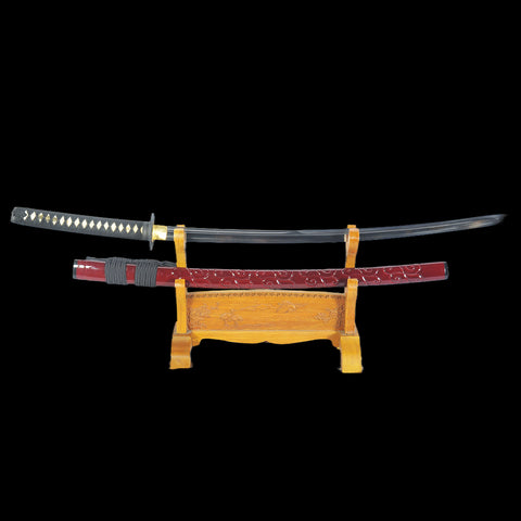 Hand Forged Little Crow Katana Double Edge Sword 1095 Steel Clay Tempered-COOLKATANA