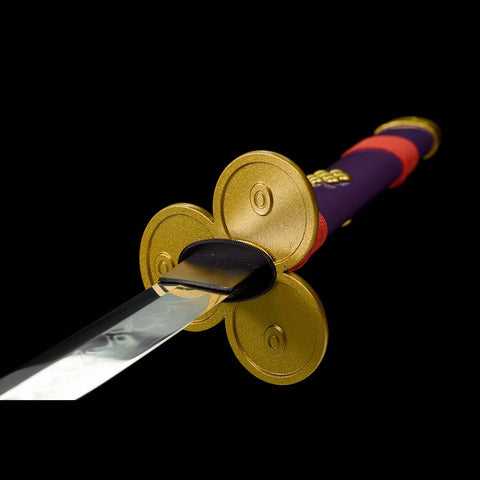one piece roronoa zoro anime katana Enma Sword 1095 High Carbon Steel Clay Tempered Hand Tsuba Fitting SL-1418-U COOLKATANA 8