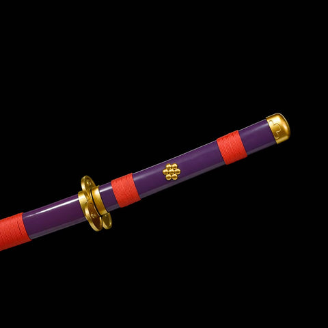 one piece roronoa zoro anime katana Enma Sword 1095 High Carbon Steel Clay Tempered Saya SL-1418-U COOLKATANA 24