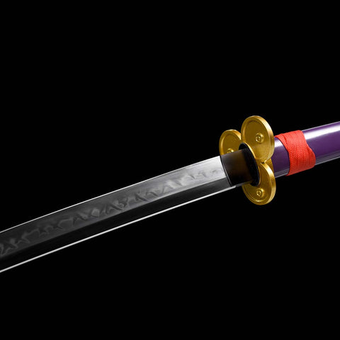 one piece roronoa zoro anime katana Enma Sword 1095 High Carbon Steel Clay Tempered Hand Hand Sharpening SL-1418-U COOLKATANA 14