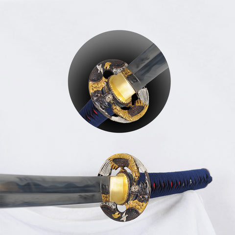 Hand Forged Rurouni Kenshin Sakabato Katana Japanese Sword 1095 Steel Reversed Cutting Edge Sharp Full Tang-COOLKATANA-SL-1288-U