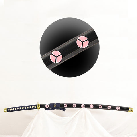 one piece roronoa zoro anime katana Shusui Sword 1095 Carbon Steel Clay Tempered SL-1343 2