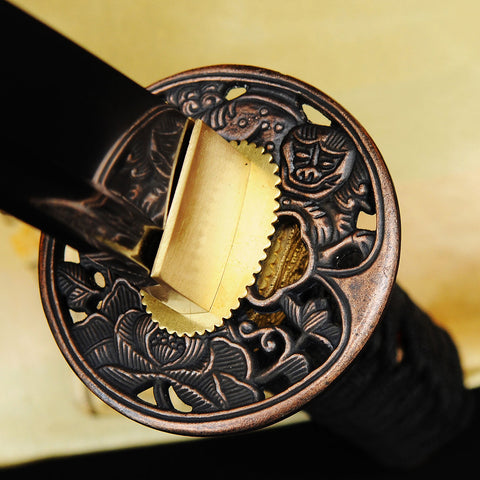 Hand Forged Tanto Sword Clay Tempered Japanese Short Sword 1095 Carbon Steel Battle Ready-COOLKATANA-SL-736-U
