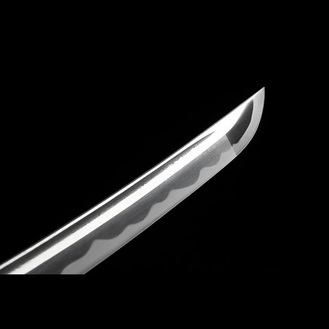Hand Forged Tanto Sword Japanese Short Sword Folded Steel Full Tang Iron Tsuba-COOLKATANA-SL-1275-U