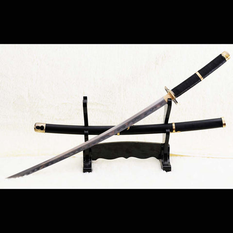 Hand Forged Yubashiri Sword Anime Roronoa Zoro One Piece Battle Ready Clay Tempered-COOLKATANA