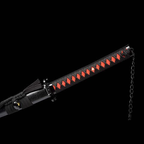 Black Bleach Ichigo Bankai Sword with Chained Tsuka
