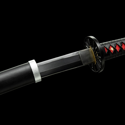 anime katana tanjiro sword 1095 High Carbon steel demon slayer characters Nichirin Sword Habaki QQ-0102 5