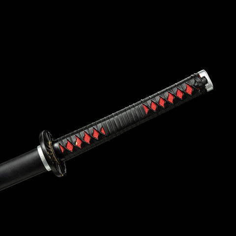anime katana tanjiro sword 1095 High Carbon steel demon slayer characters Nichirin Sword  Sageo QQ-0102 15