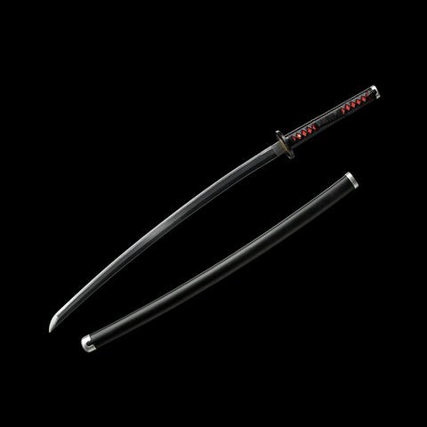 anime katana tanjiro sword 1095 High Carbon steel demon slayer characters Nichirin Sword QQ-0102 19