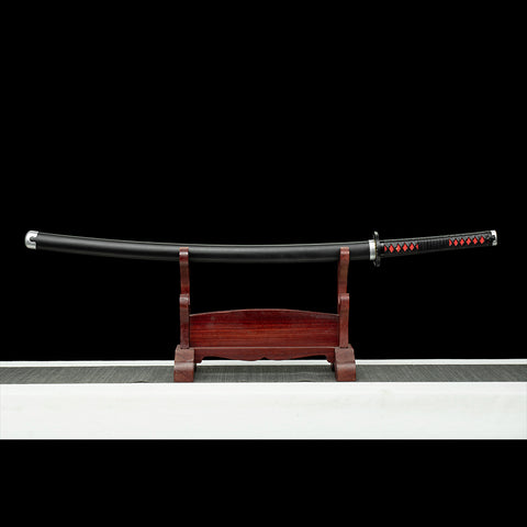 1095 High Carbon Steel Black Demon Slayer Tanjiro Katana Sword for Sale