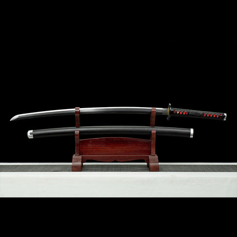 anime katana tanjiro sword 1095 High Carbon steel demon slayer characters Nichirin Sword QQ-0102 4