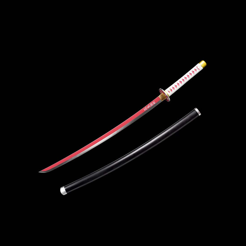 Demon Slayer Tsuyuri Kanao Nichirin Katana Sword with Full Tang Red Blade - COOLKATANA 