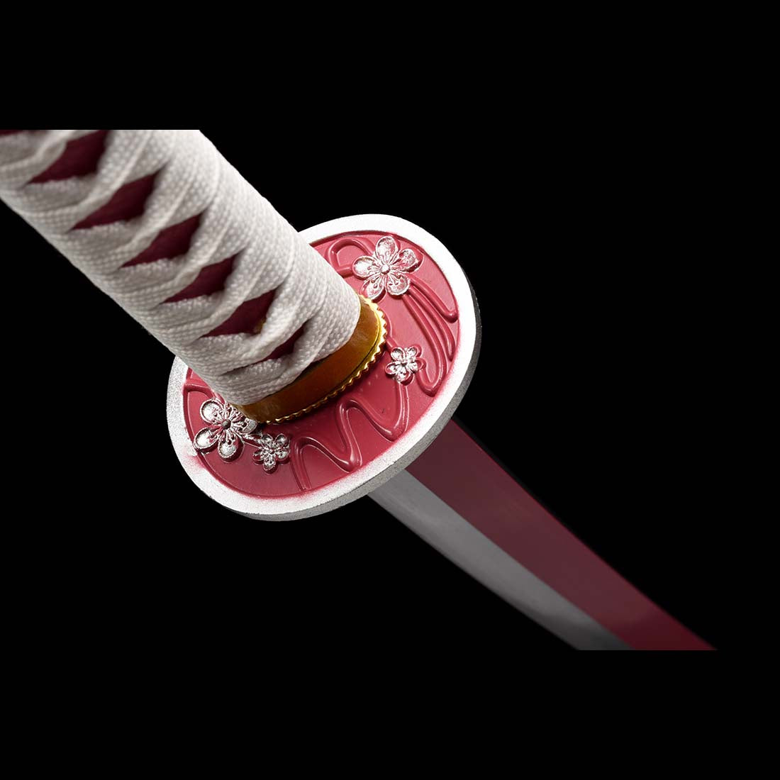 Red Sword Demon Slayer Tsuyuri Kanao Nichirin Katana Sword with Full Tang Red ...