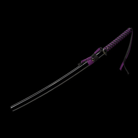 anime katana demon slayer sword Nichirin Sword 1095 High Carbon Steel Black Blade QQ-0108 COOLKATANA 20