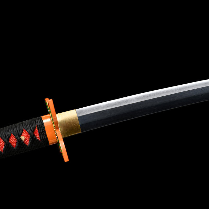 1095 High Carbon Steel Black Demon Slayer Shinobu Kocho Nichirin Katana Sword - COOLKATANA 