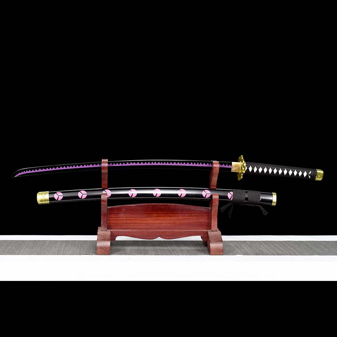 One Piece Roronoa Zoro Shusui Sword with 1060 Carbon Steel Black Full ...