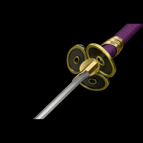 anime katana one piece roronoa zoro swords Shusui Sword 1095 High Carbon Steel  Tsuba Fitting COOLKATANA QQ-0110 11