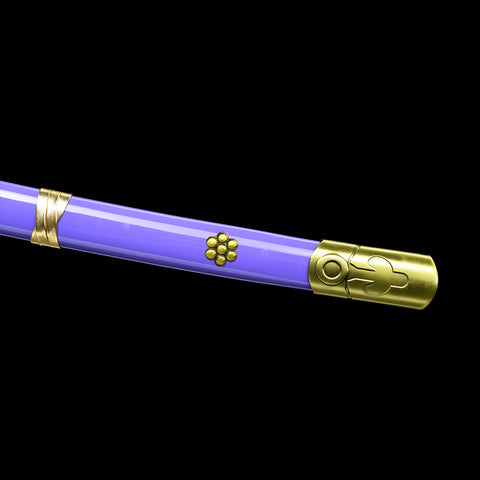Anime sword one piece characters roronoa zoro Enma Sword 1095 High Carbon Steel Purple Blade Tsub QQ-0109 18