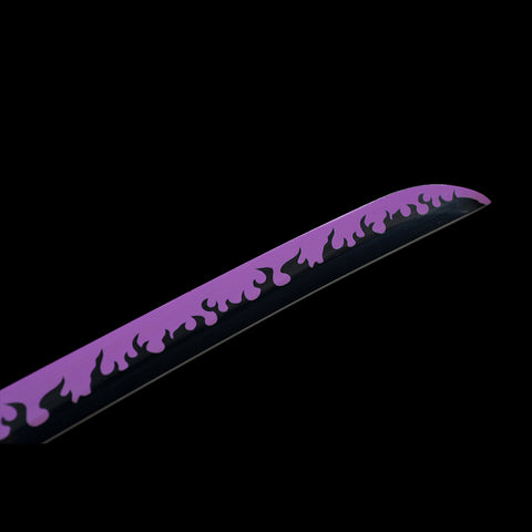 Handmade Anime Katana One Piece Roronoa Zoro's Enma Sword Purple Blade 1095 High Carbon Steel Purple-COOLKATANA