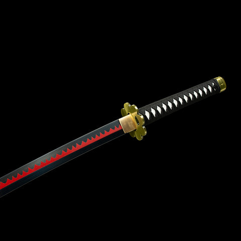 Anime sword one piece characters roronoa zoro Shusui katana 1095 High Carbon Steel Black Blade Sharpening QQ-0114 13