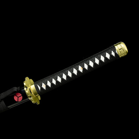 Anime sword one piece characters roronoa zoro Shusui katana 1095 High Carbon Steel Black Blade Sageo QQ-0114 14