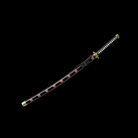 Anime sword one piece characters roronoa zoro Shusui katana 1095 High Carbon Steel Black Blade QQ-0114 17