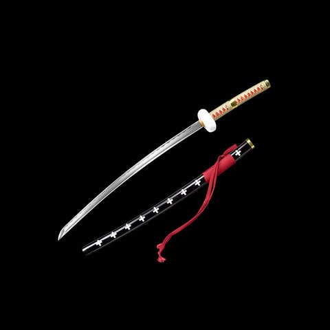 Handmade Anime One Piece Trafalgar Law Kikoku Sword 1060 Carbon Steel Full Tang Blade-COOLKATANA