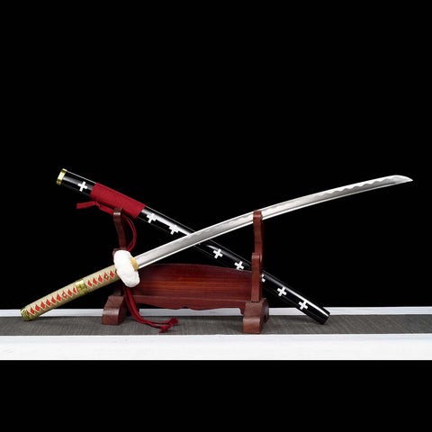 Handmade Anime One Piece Trafalgar Law Kikoku Sword 1060 Carbon Steel Full Tang Blade-COOLKATANA