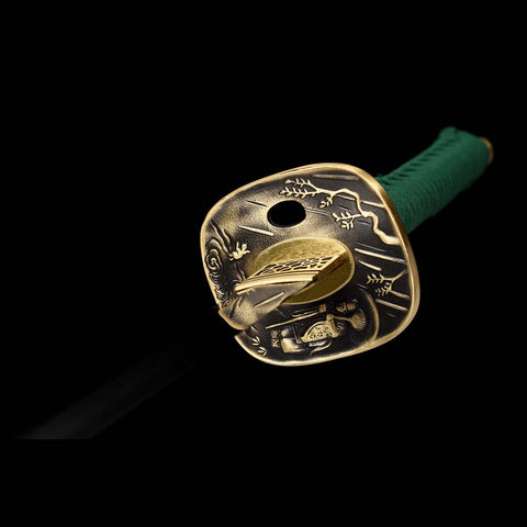 Dragon Sparrow Katana Sword with Ancient Tsuba-QQ-0128-U