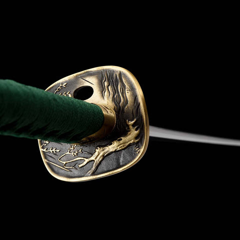 Dragon Sparrow Katana Sword with Traditional Tsuba-QQ-0128-U
