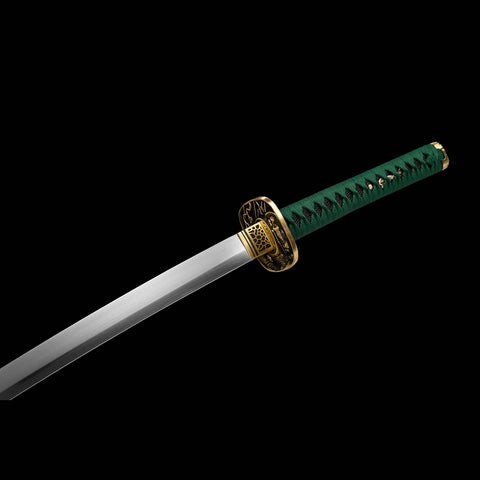 Dragon Sparrow Katana Sword with Green Tsuka