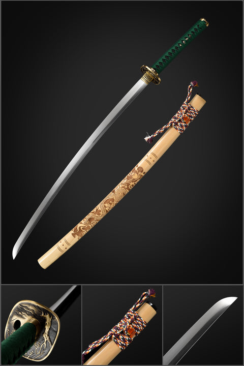 COOLKATANA Dragon Sparrow Full Tang Blade Katana Sword-QQ-0128-U