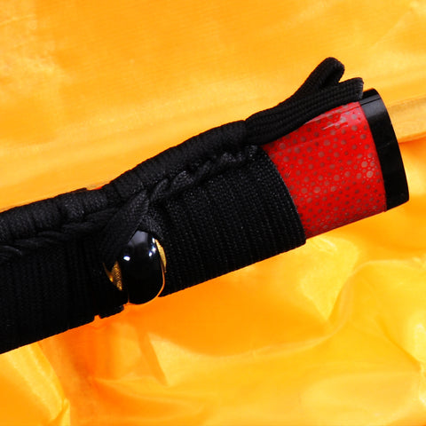 Handmade Japanese Katana Sword 1095 High Carbon Steel Abrasived Hamon Copper Crane Tsuba-COOLKATANA-SL-762-U