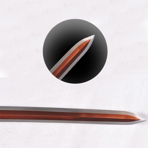 Handmade Japanese Katana Sword 1095 Steel Kogarasu-Maru Double Edge Red Blade Battle Ready-COOLKATANA-SL-1153-U