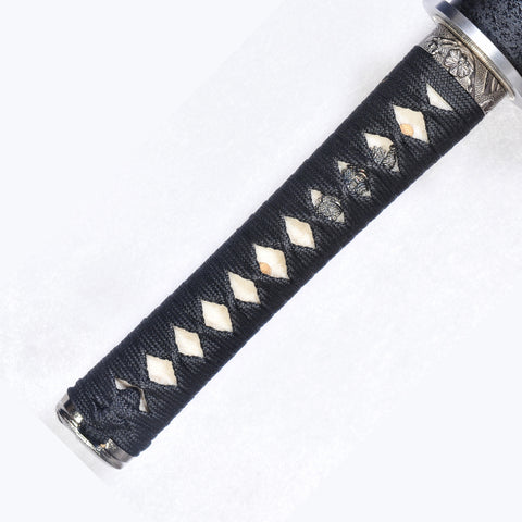 Handmade Japanese Ninja Sword Straight Blade Ninjato Folded Steel Dragon Engraving-COOLKATANA-SL-1171-U