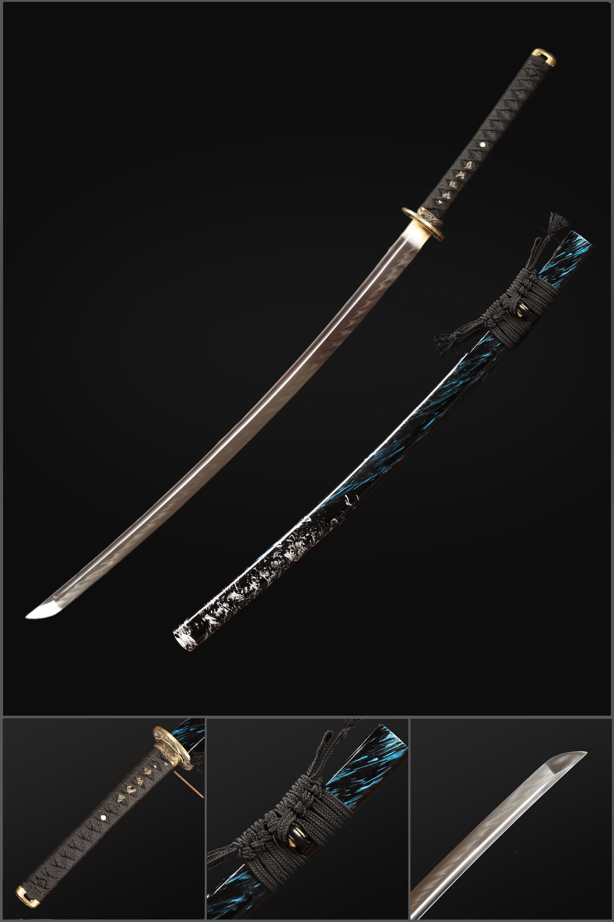 Handmade Real Samurai Sword - 1060 Carbon Steel Full Tang Katana For Training & Collection