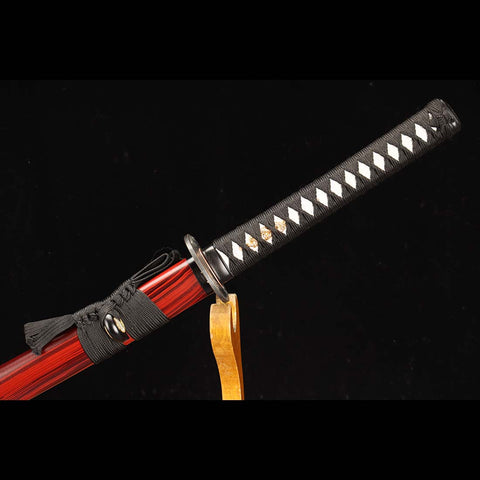 Handmade Katana Sword, Bloody Sword High Manganese Steel Full Tang Zinc Alloy Fitting-COOLKATANA
