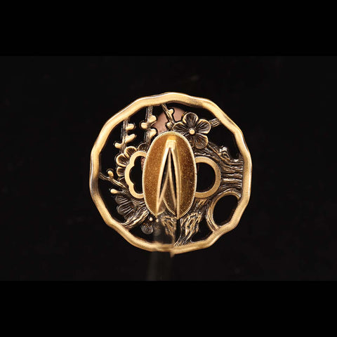 Skylark Pattern Sword Tsuba-QQ-0214-U