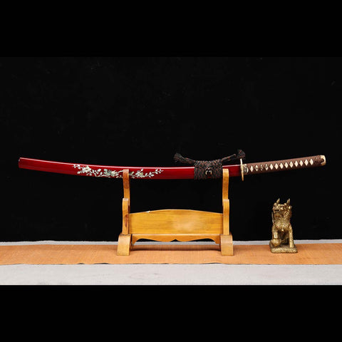 Real Skylark Pattern Japanese Katana Sword-QQ-0214-U