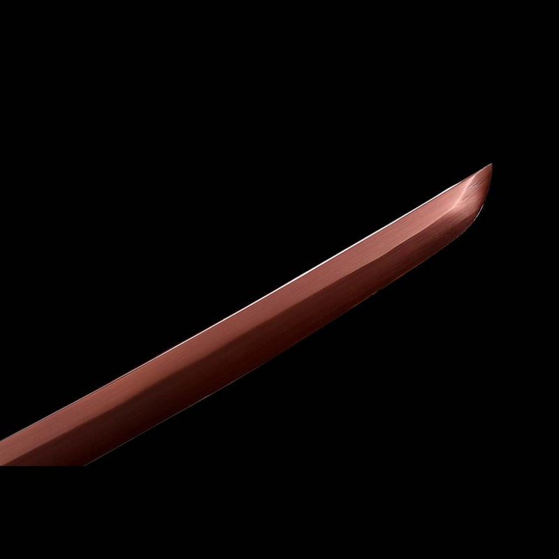 Steel Spring Tang's 9260 Spring Steel Full Tang Red Blade Japanese Samurai Katana with ...